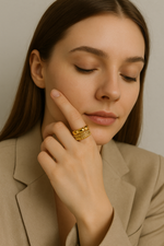 Load image into Gallery viewer, Triple Texture Bold Band Ring

