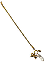 Load image into Gallery viewer, Charm Accent Gold Bracelet – Bow &amp; Baroque Pearl
